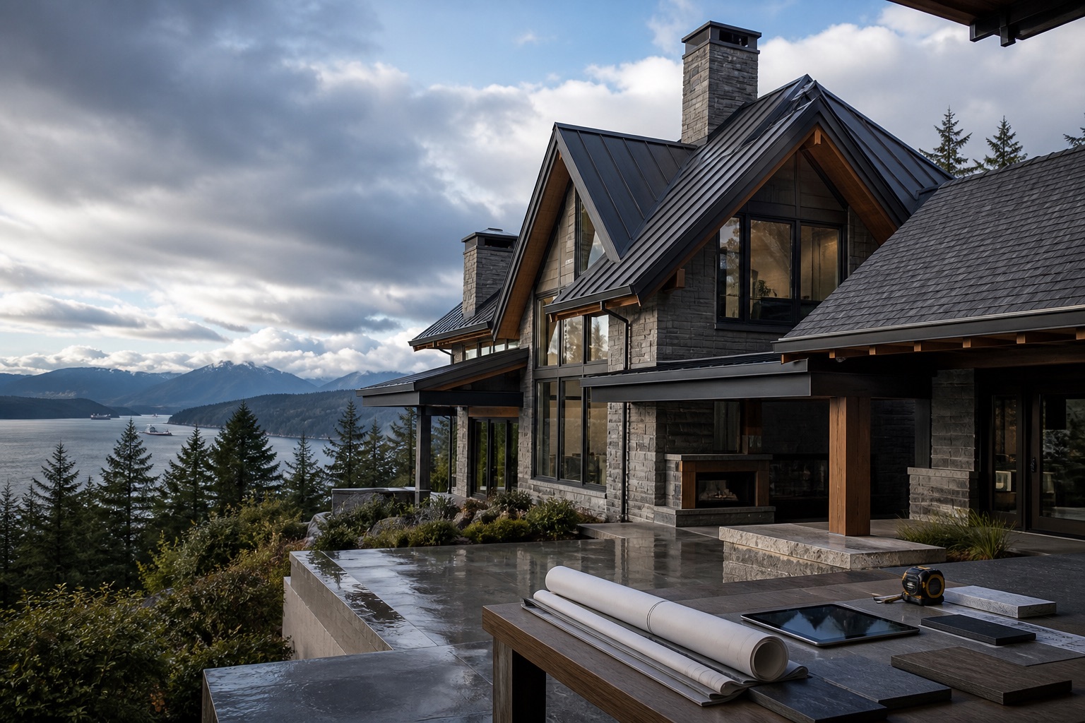 Aspirational luxury home being considered for a future roofing project