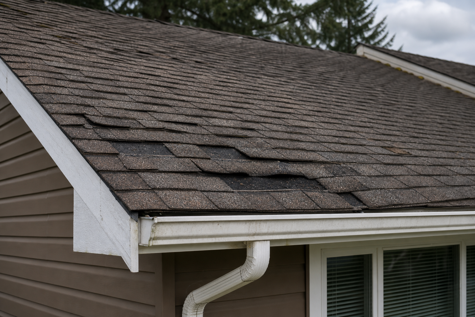 Primary problem-area detail before work on a roofing scenario typical of Surrey split-level homes