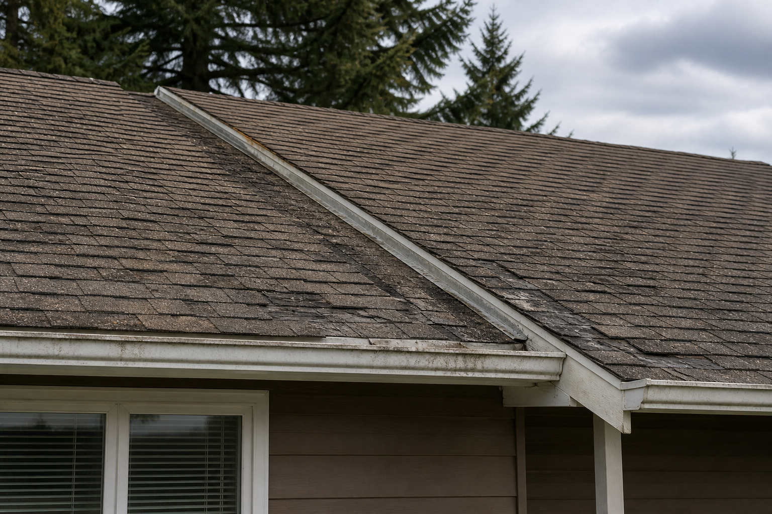 Tight technical failure detail before work on a roofing scenario typical of Surrey split-level homes