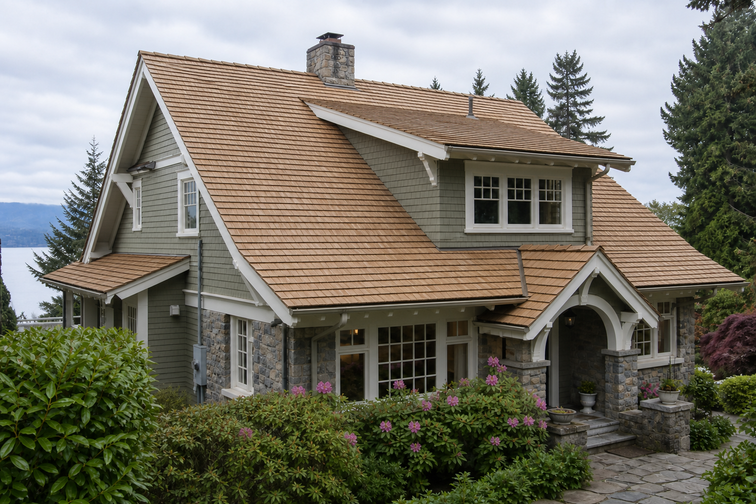 Matching repair or completion detail after work on a roofing scenario typical of West Vancouver craftsman homes