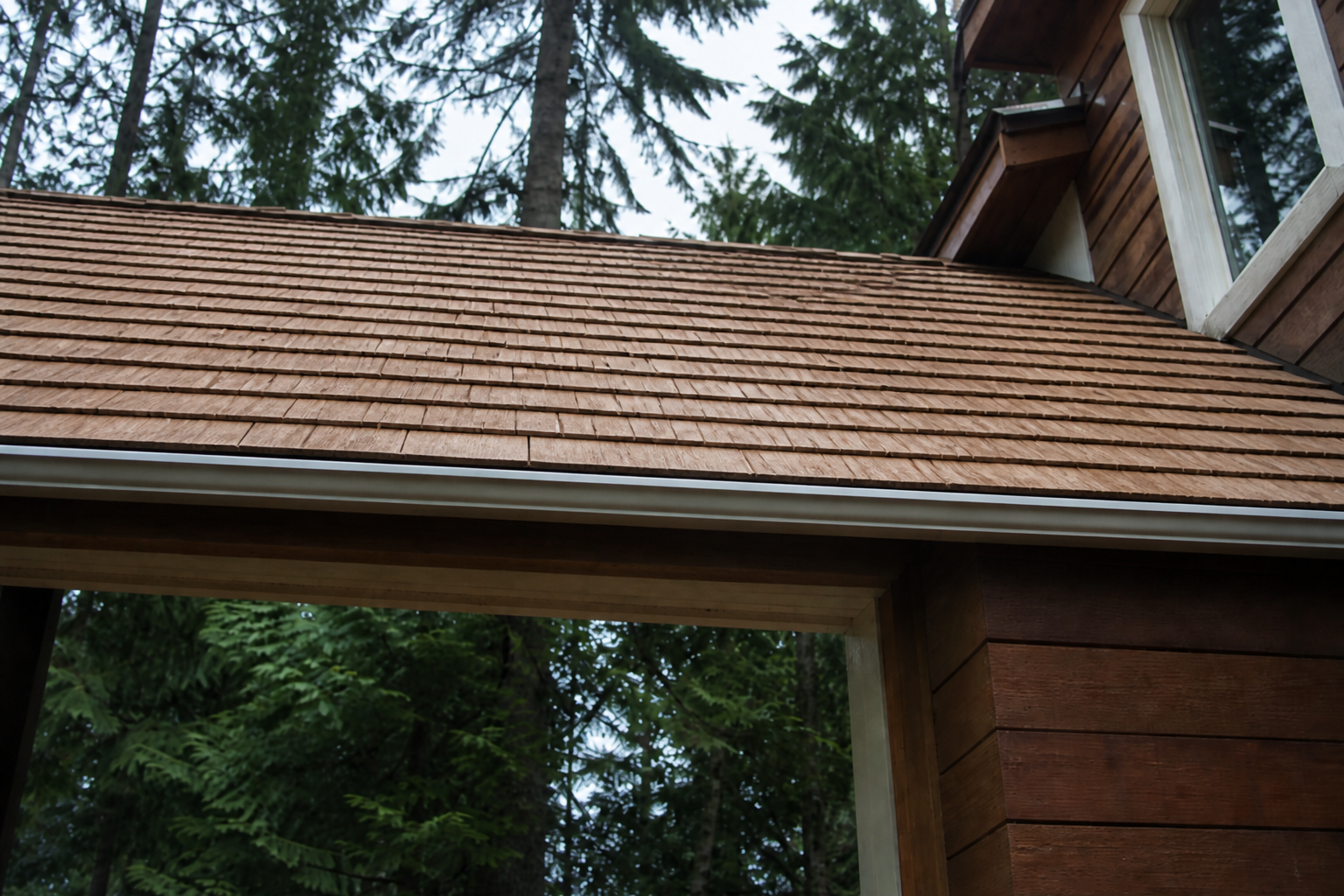 Matching repair or completion detail after work on a roofing scenario typical of North Vancouver Deep Cove cottages