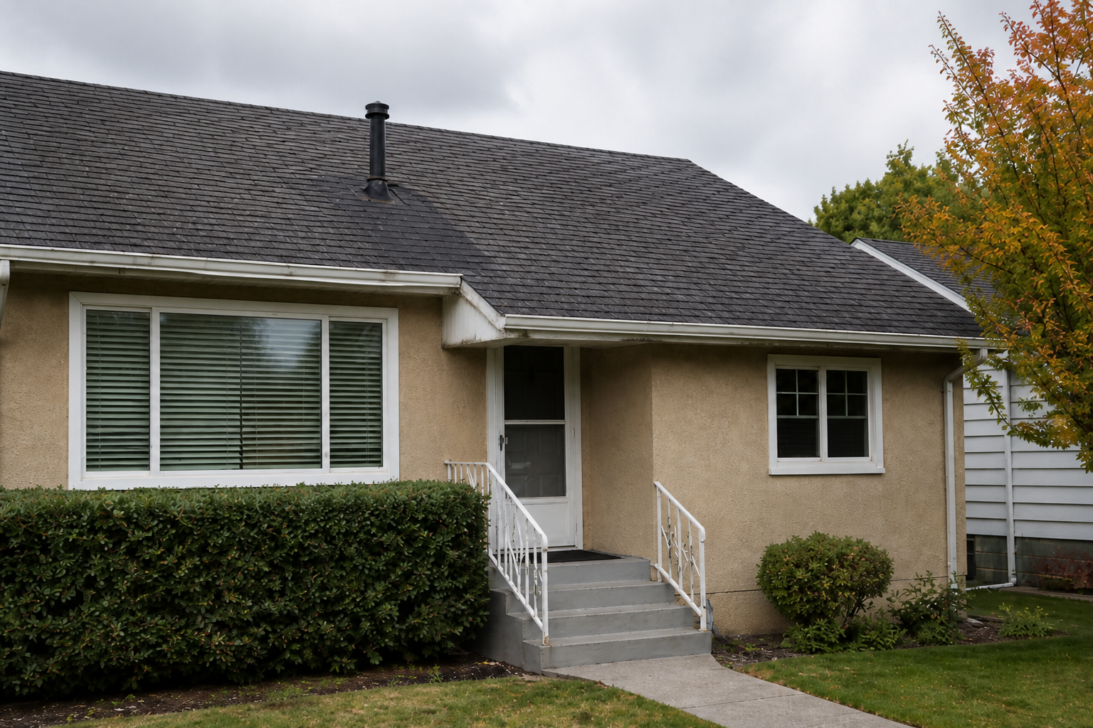 Matching technical detail after work on a roofing scenario typical of East Vancouver bungalows
