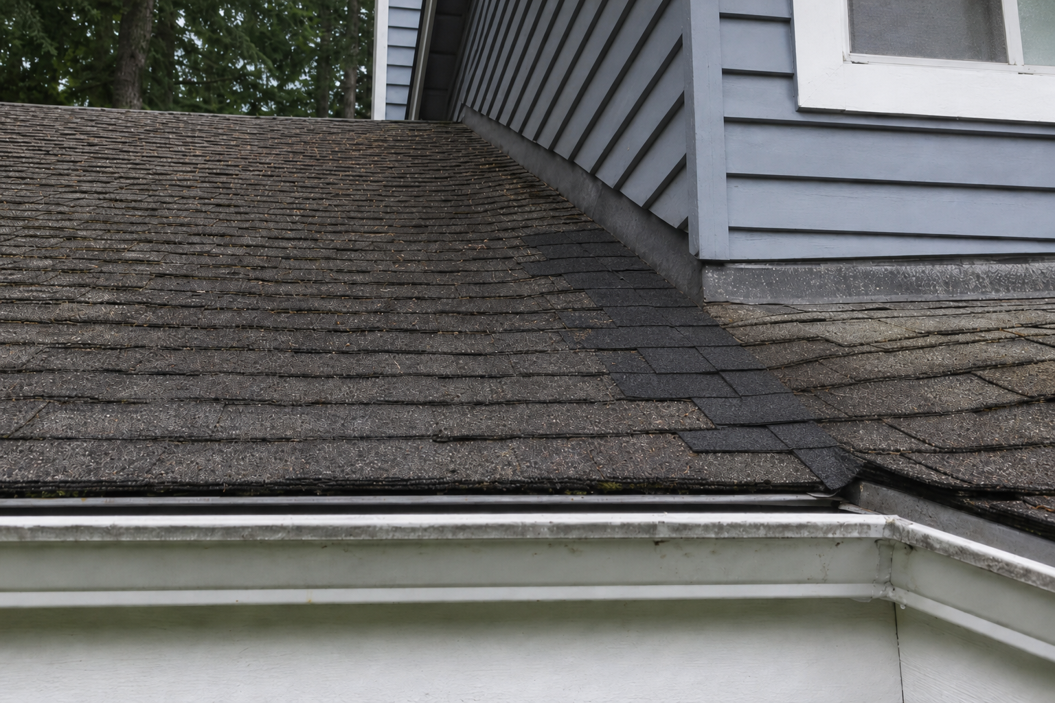 Matching technical detail after work on a roofing scenario typical of North Vancouver two-storey homes