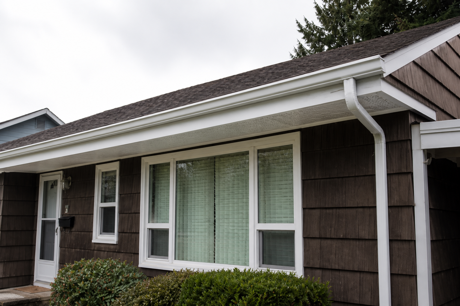 Matching repair or completion detail after work on a roofing scenario typical of Delta homes with carports