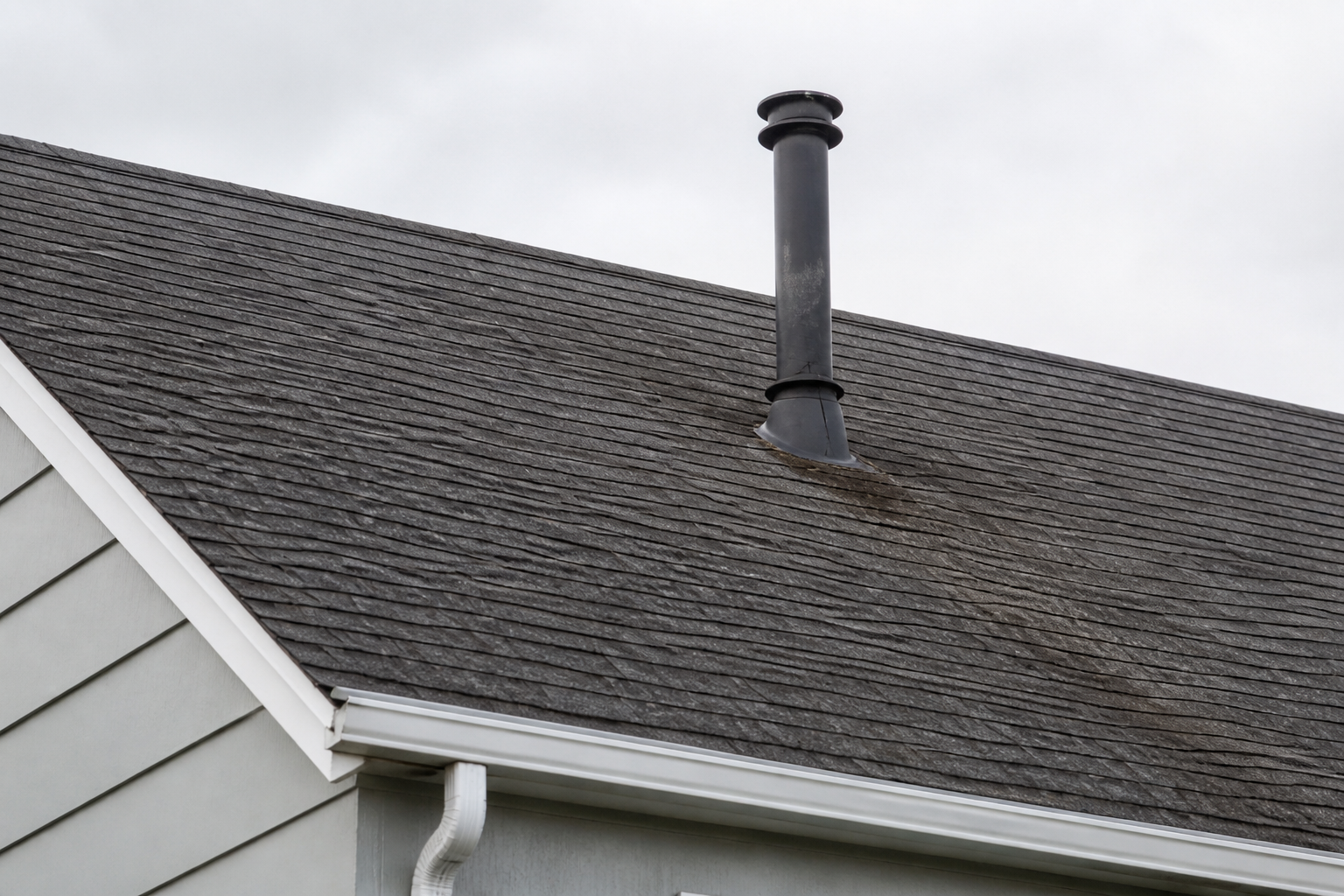 Primary problem-area detail before work on a roofing scenario typical of Vancouver east-side homes