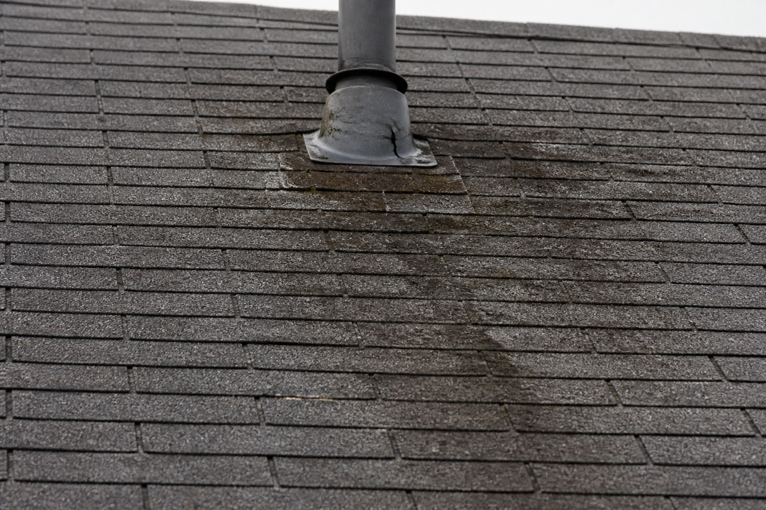 Eave, gutter, or secondary consequence detail before work on a roofing scenario typical of Vancouver east-side homes
