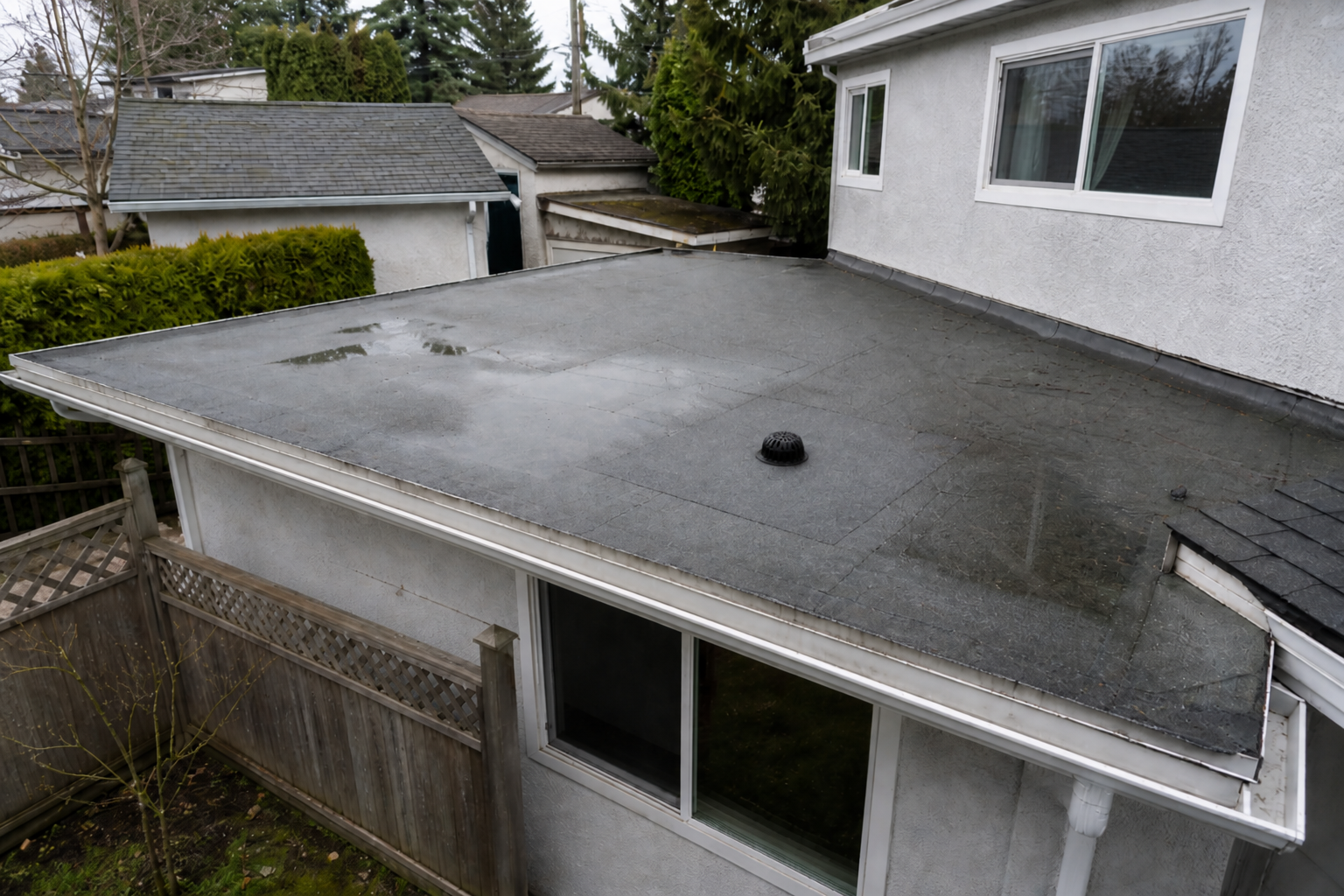 Matching alternate angle after work on a roofing scenario typical of Richmond rear additions