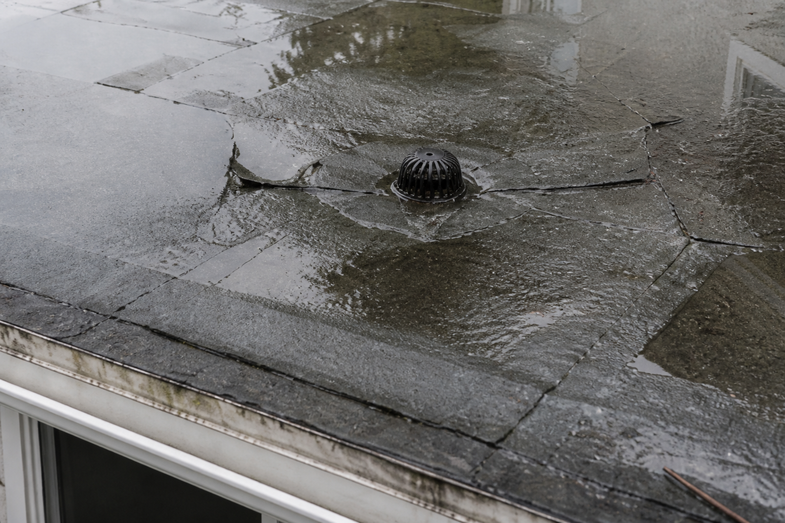 Tight technical failure detail before work on a roofing scenario typical of Richmond rear additions