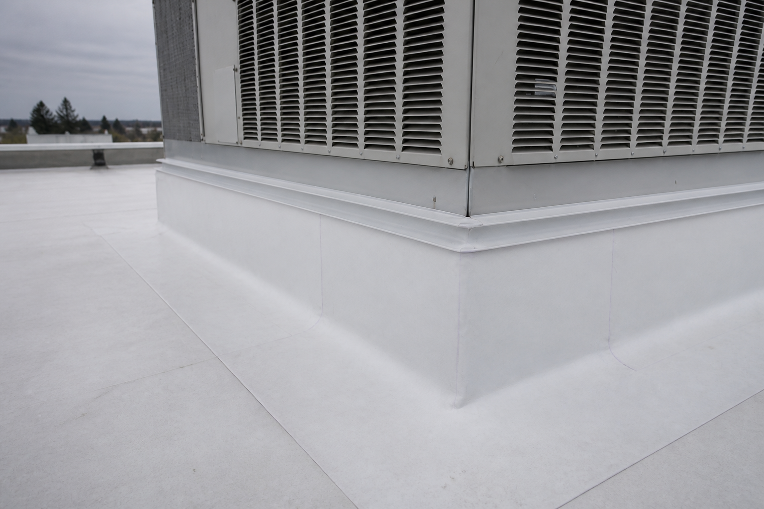 Matching alternate angle after work on a roofing scenario typical of Richmond small commercial buildings