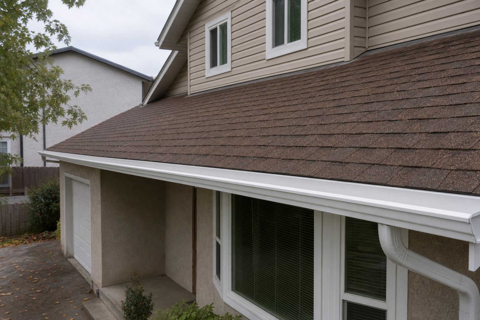 Matching repair or completion detail after work on a roofing scenario typical of Port Coquitlam homes