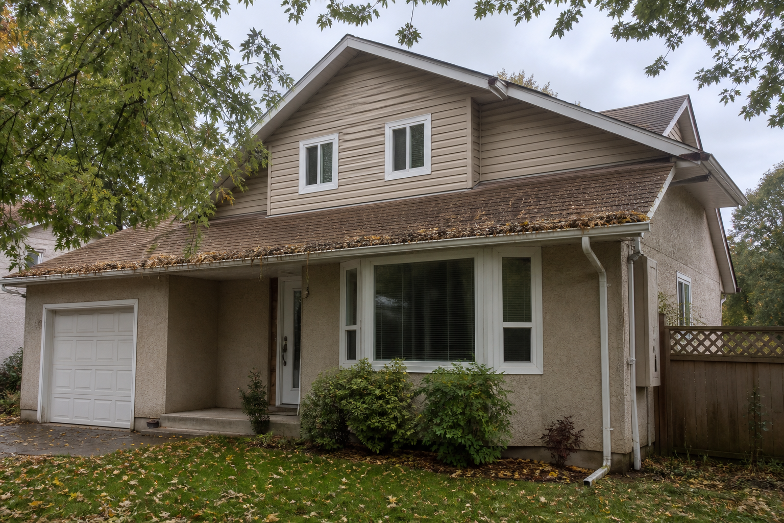 Establishing property view before work on a roofing scenario typical of Port Coquitlam homes