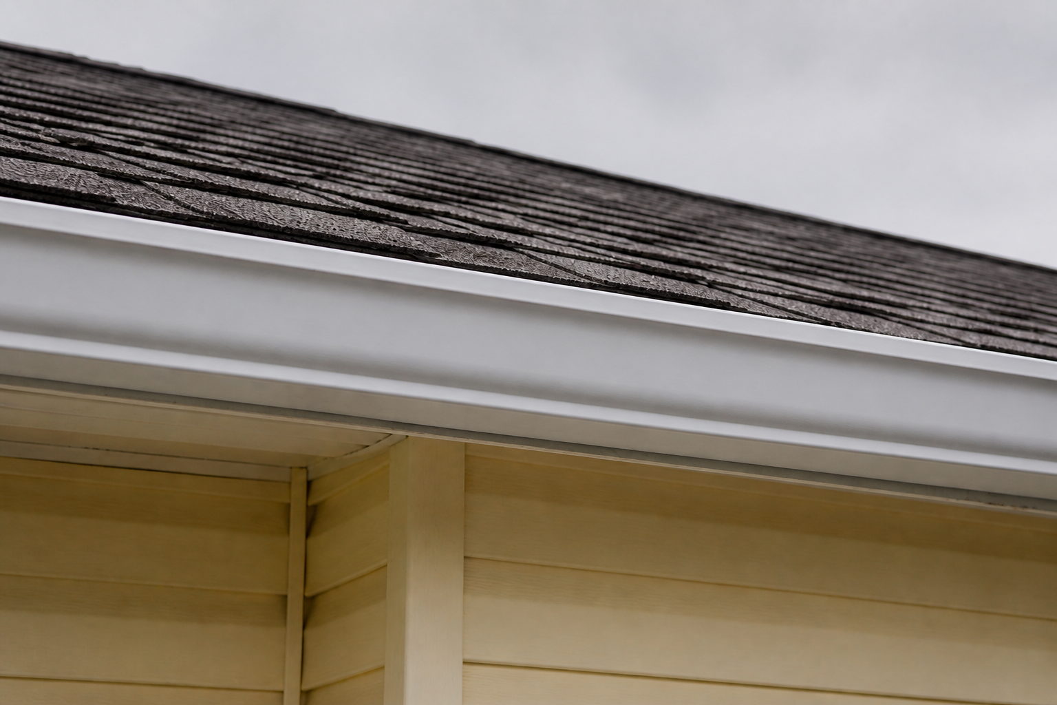 Matching technical detail after work on a roofing scenario typical of Delta 1980s homes
