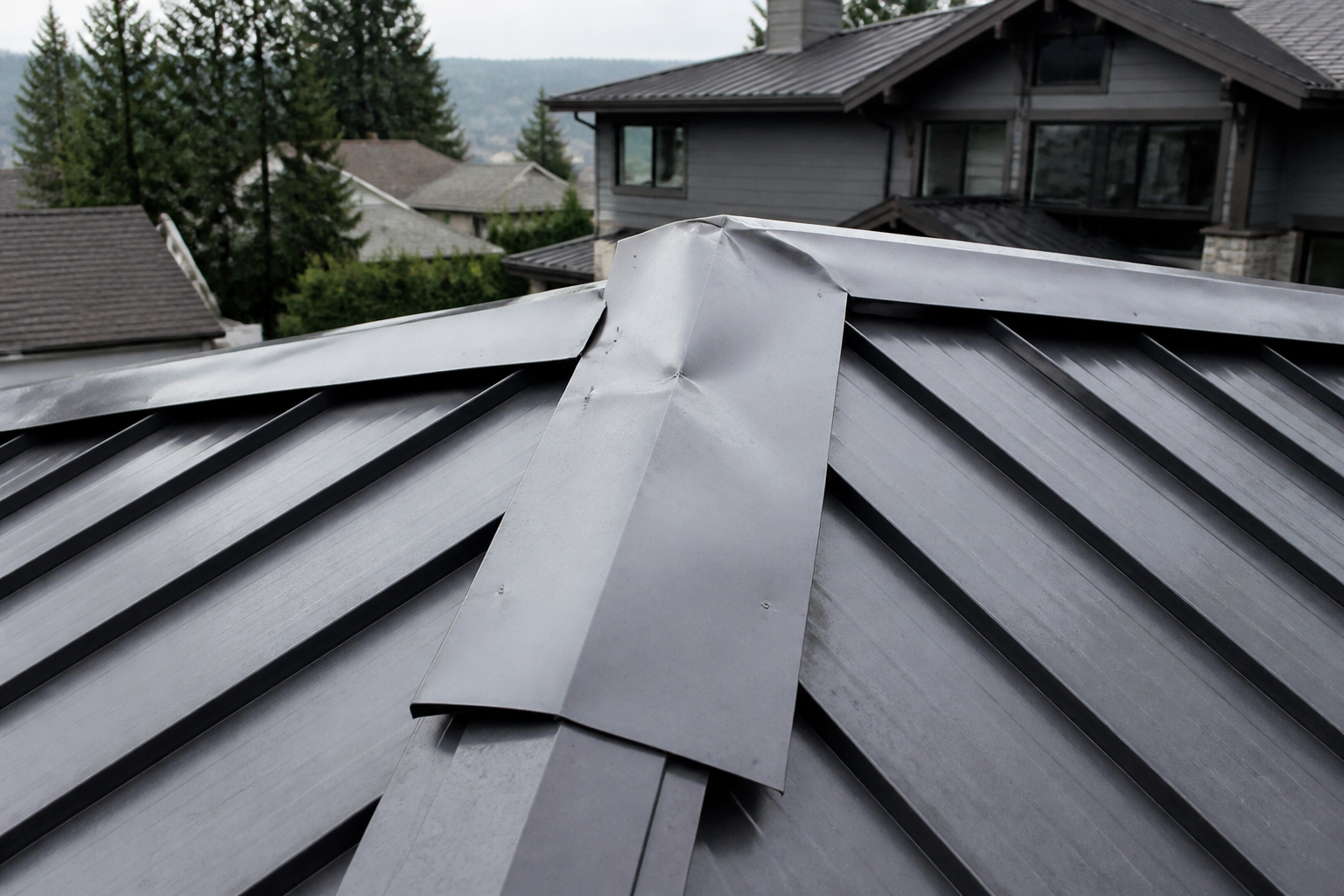 Tight technical failure detail before work on a roofing scenario typical of Port Moody contemporary homes