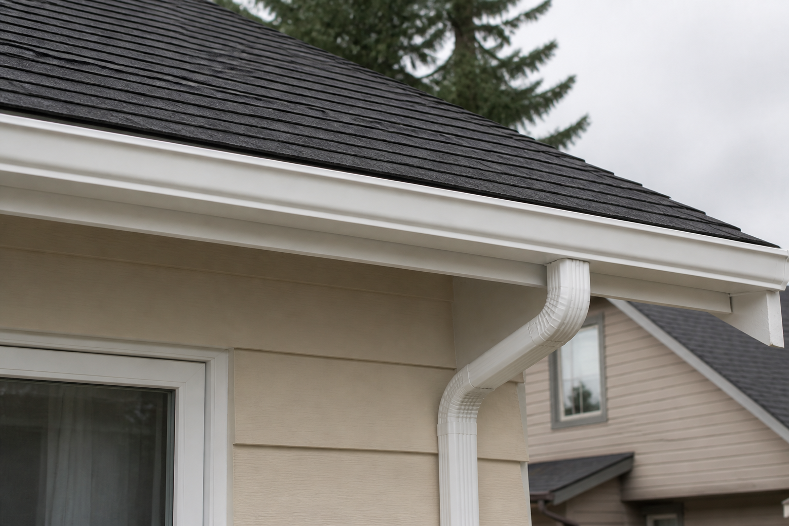 Matching eave or secondary detail after work on a roofing scenario typical of Burnaby and East Vancouver bungalows