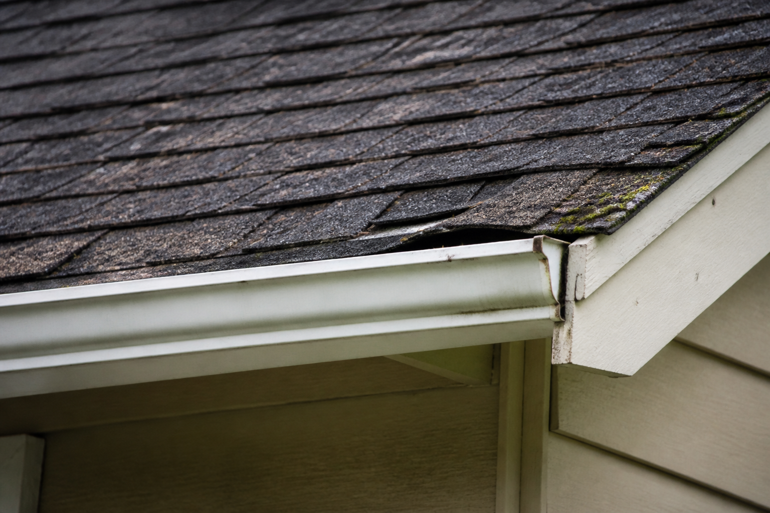 Primary problem-area detail before work on a roofing scenario typical of Burnaby and East Vancouver bungalows