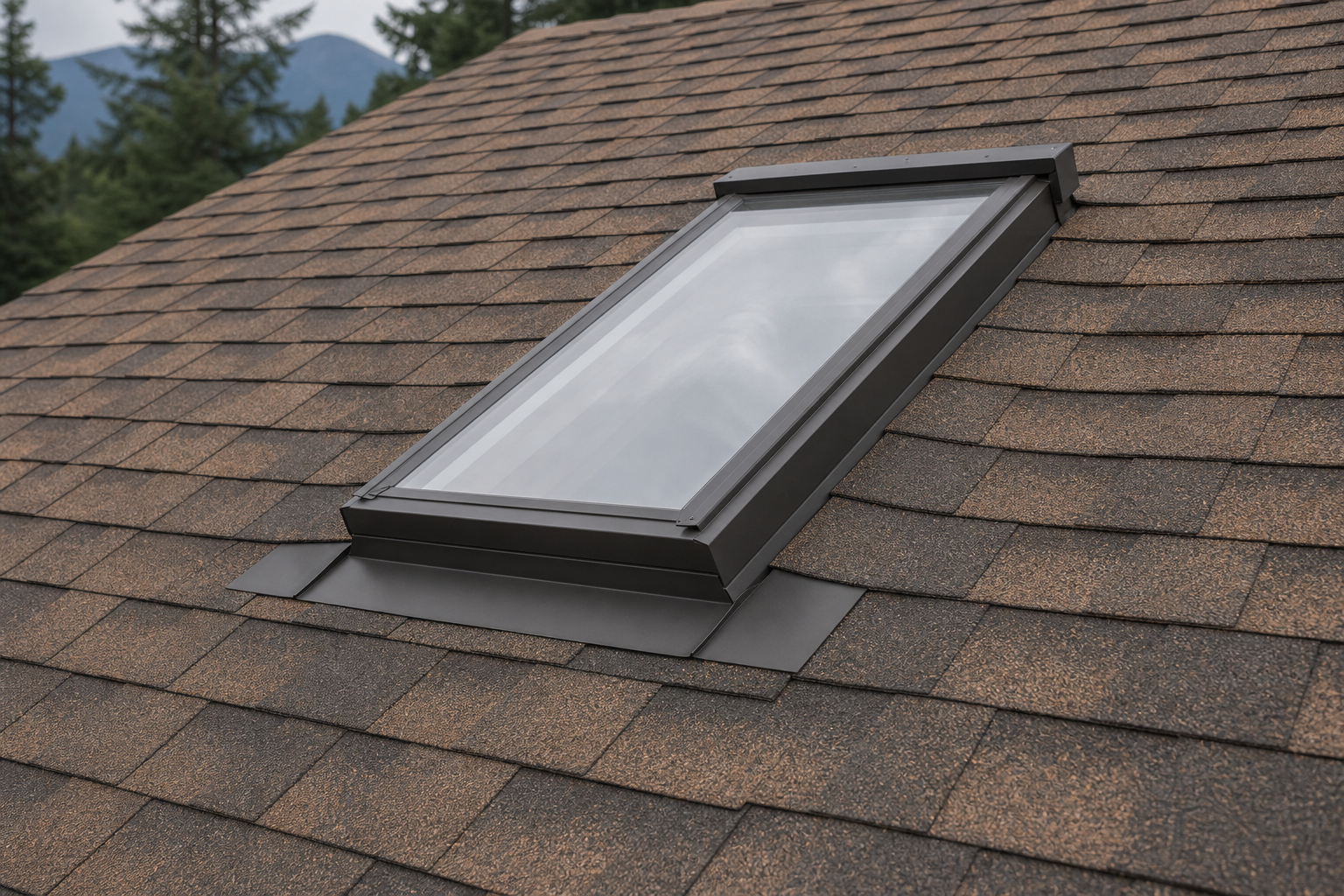Matching repair or completion detail after work on a roofing scenario typical of North Vancouver 1990s homes