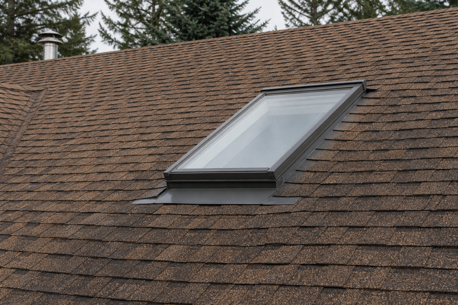 Matching alternate angle after work on a roofing scenario typical of North Vancouver 1990s homes